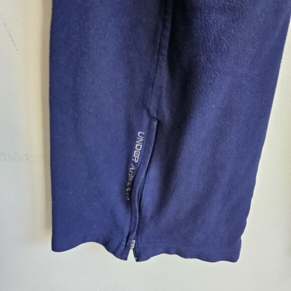 Vintage Under Armour Men’s Fleece Pants XL Navy Elastic Waist Soft. - Picture 9 of 10